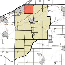 Springfield Township, LaPorte County, Indiana.svg'yi vurgulayan harita