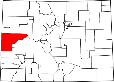 Locatie van Mesa County in Colorado