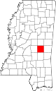 Map of Mississippi highlighting Newton County.svg