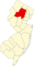 Mapa New Jersey zvýrazňující Morris County.svg