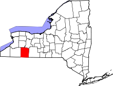Разположение на окръга в Ню Йорк