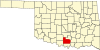 Carter County.svg'yi vurgulayan Oklahoma Haritası