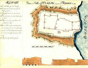 300px map of the town and fortress of ochakiv