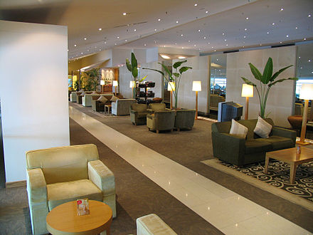 The 'Golden Lounge' of Malaysia Airlines at Kuala Lumpur International Airport (KLIA).