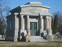 Mausoleum at Beech Grove Cemetery, in Muncie, Delaware County