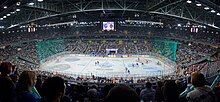KHL Medvescak Zagreb in the Zagreb Arena Medvescak - Arena - west stand.jpg