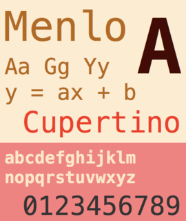 Menlo (typeface) Monospaced typeface