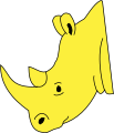 tête rhinocéros blanc