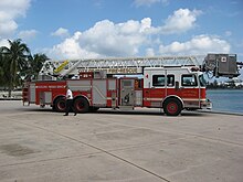 Fire truck Miami fire truck off duty at waterfront.jpg