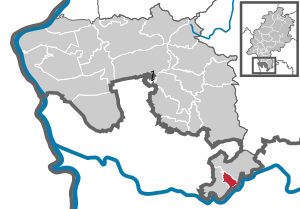 Location of Michelbuch in the Bergstrasse district