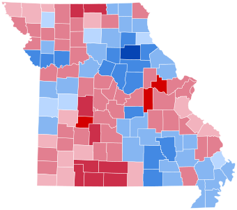 Résultats de l'élection présidentielle du Missouri 1924.svg