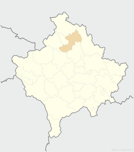 Mitroviça Belediyesi sınırlarının Kosova'daki konumu