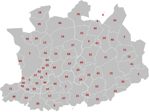 Municipalities Antwerp Belgium Map - Number.svg