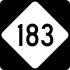 North Carolina Highway 183 marker