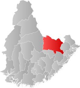 Poziția localității Comuna Åmli