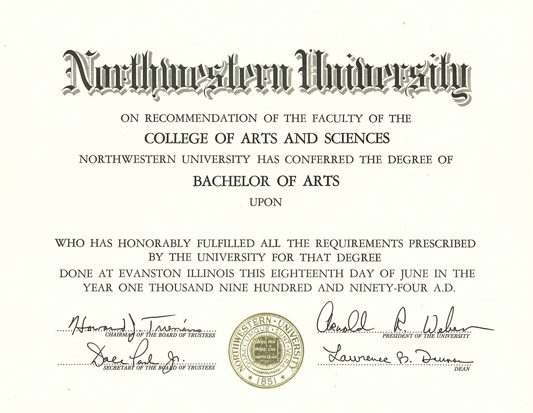 Bachelor of Arts