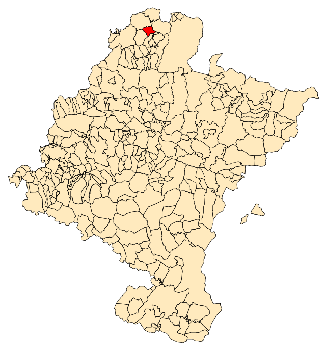 Localização do município de Yanci em Navarra