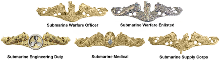 Submarine Warfare insignias Navy Submarine Warfare Insignia.png