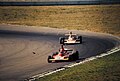 Lauda im Ferrari vor Fittipaldis M23B; Watkins Glen, 1974