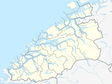 Peta yang menunjukkan lokasi Romsdalshalvøya