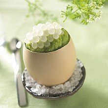 A dish topped with snail caviar Oeufs01.jpg