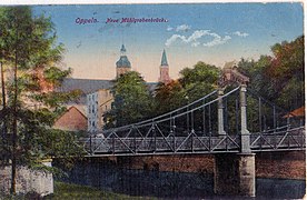 Alte Ansicht der Pfennigbrücke von 1917