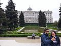 Pałac Królewski w Madrycie, widok z parku