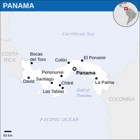 Mapa República do Panamá