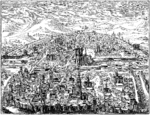 Perspective View of Paris in 1607 Fac simile of a Copper plate by Leonard Gaultier Collection of M Guenebault Paris 2.png