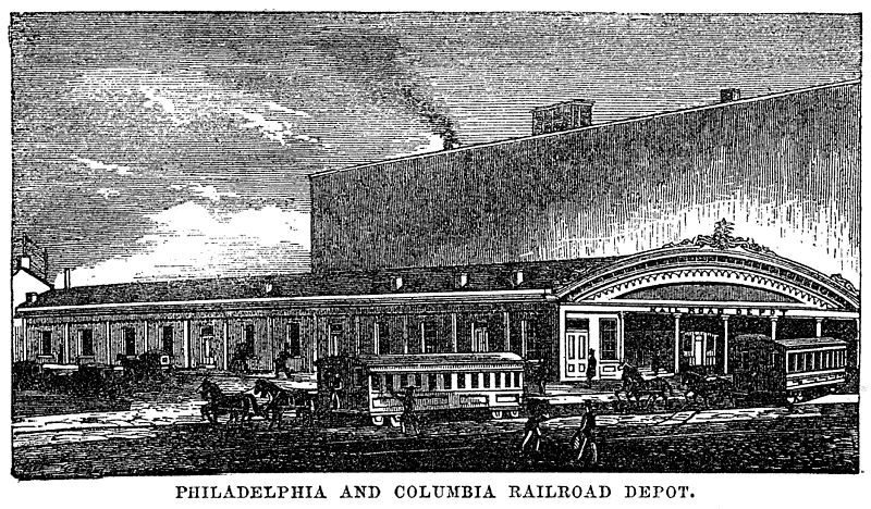 File:Philadelphia and Columbia Railroad Depot, Philadelphia 1854.jpeg