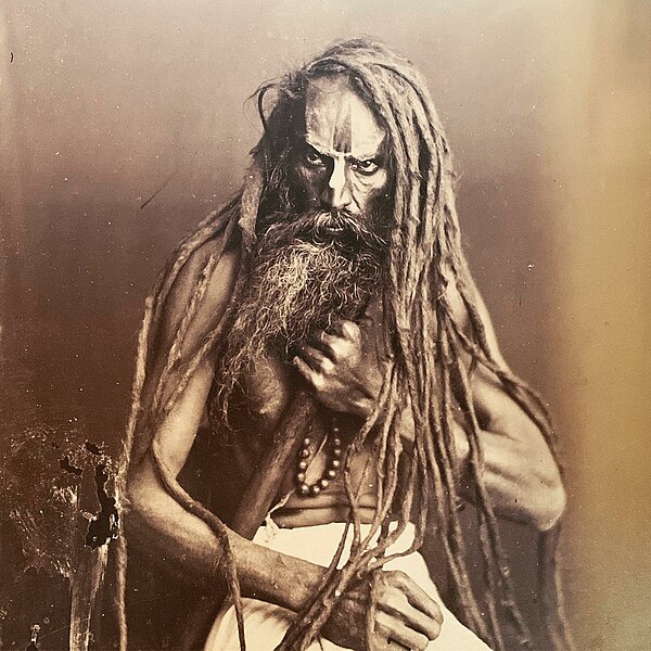 File:Photograph of a Sanyasi ascetic, albumen print, by Captain W.W. Hooper & Surgeon G. Western, Hyderabad, ca.1865.jpg