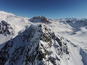 Aerial view from Piz Campagnung