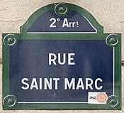 Plaque Rue Saint Marc - Paris II (FR75) - 2021-06-14 - 1.jpg