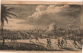 Slaves force the retreat of European soldiers led by Lt. Brady in Guyana Plate 2 Retreat of Lt Brady.jpg