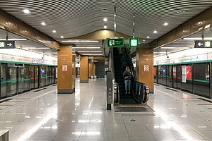 스차하이역 승강장 (2021년 1월)