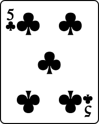 naipes - Castillo de Naipes [PARA TODOS] (Autoconclusivo) 200px-Playing_card_club_5.svg