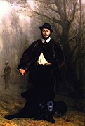 149.5 Full-length portrait of Édouard Delessert, as a hunter label QS:Len,"Full-length portrait of Édouard Delessert, as a hunter" 1864
