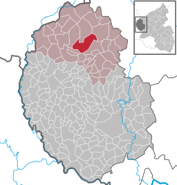 Prüms läge i distriktet Bitburg-Prüm