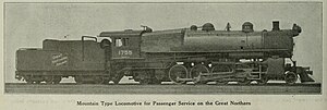 Теміржол дәуірі Солтүстік таулы локомотив 1914.jpg