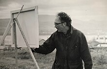 Raynald Leclerc au travail sur l'Ile d'Orléans.