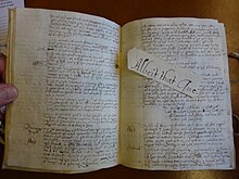 The vellum-bound recipe book of Margaret Home, Countess of Moray Recipe book of Margaret Countess of Moray.jpg