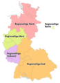 5 Regionalliga-Staffeln von 1963/64 bis 1973/74