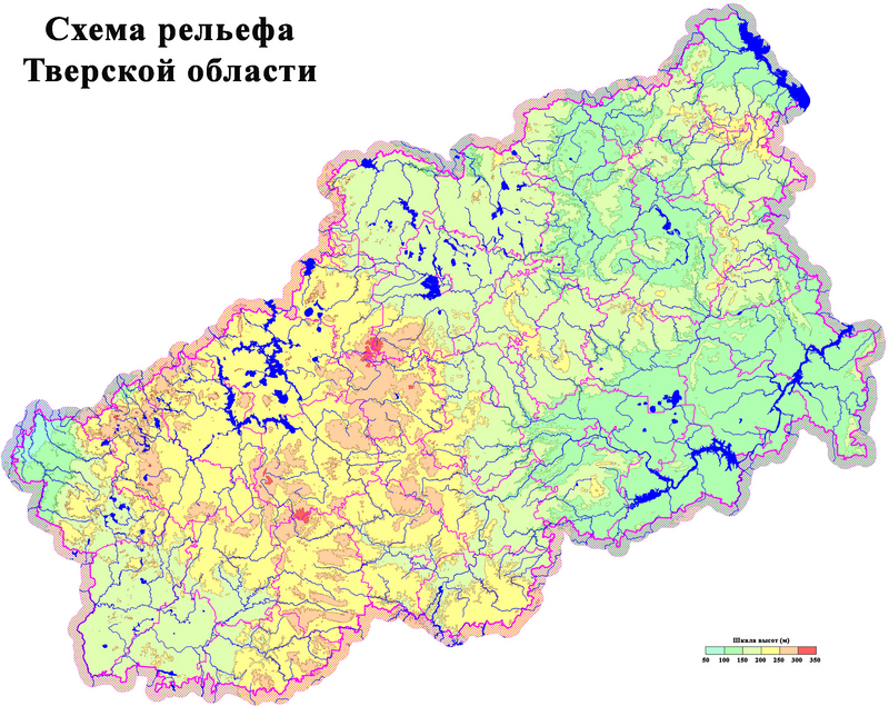 Карта высот подмосковье