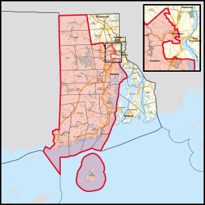 Rhode Island's 2nd congressional district in Providence (since 2023).svg