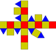 Desenvolupament pla del petit rombicuboctàedre (3.4.4.4)