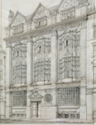 Design for New Zealand Chambers, London. 1873