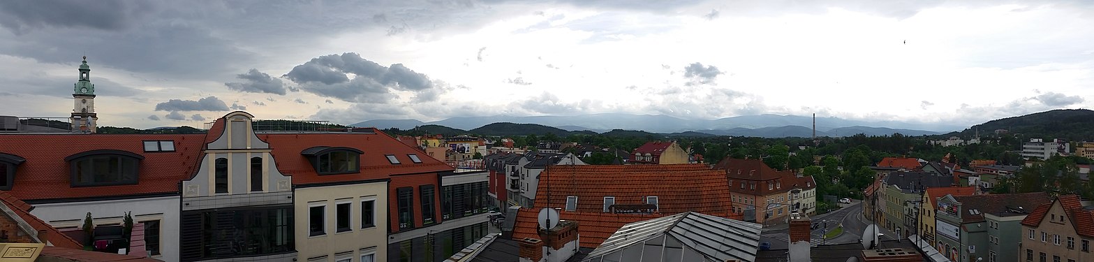 Panorama Karkonosze from Jelenia Gora