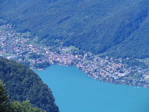 Aerial view of Riva San Vitale