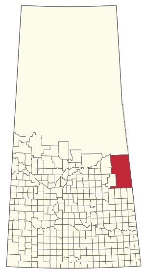 Lage der Gemeinde in Saskatchewan