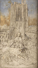 Saint Barbara, Oil on panel, Jan van Eyck, 1437